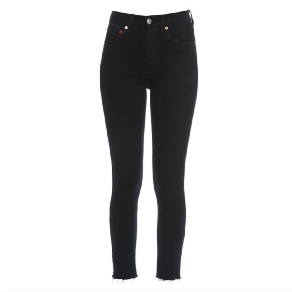 NWT Re/Done stretch high rise ankle crop